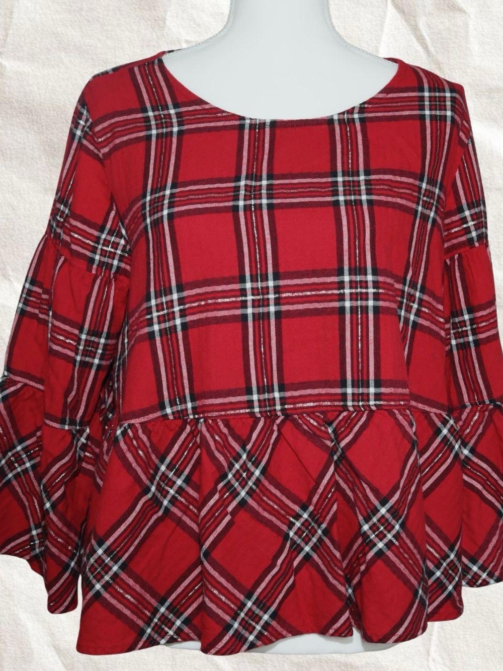 Red Plaid Women’s Top